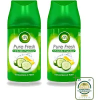 Air Wick 2 x Freshmatic - Luchtverfrisser Navulling - Pure Fresh Komkommer - 250ml - Wasstrips - Luchtverfrisser - Geurverspreider - Komkommer Geur - Frisse Geur - Geurintensiteit