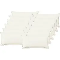 vidaXL Kussensloop 12 st HOUTEN Wit 40 x 80 cm Faux Linnen