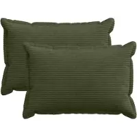 vidaXL Kussensloop 2 st HOUTEN Groen 30 x 50 cm corduroy