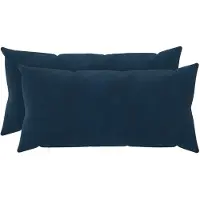 vidaXL Kussensloop 2 st HEERLEN Blauw 40 x 70 cm Microfiber Fleece