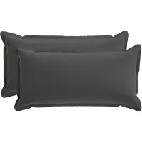 vidaXL Kussen met kussen HOUTEN 2 st Antraciet Polyester