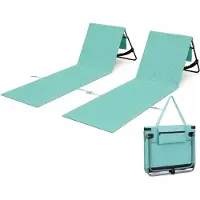 Merkloos Strandstoelen set, 2-delig, inklapbaar, voor op het strand