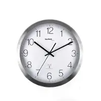 Merkloos Funkwekker met metalen frame, 30 cm diameter, duidelijke cijfers, geschikt voor de keuken