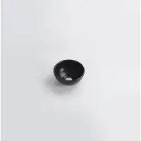 Qeramiq Dely Waskom - 20x20x9cm - rond - keramiek - mat zwart