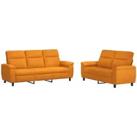 vidaXL Bankstel 2 pcs Dongeel Stof