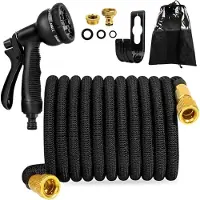 Merkloos Tuinslang 23 m, uittrekbaar, 8 functies, messing fittingen, 1/2 inch en 3/4 inch, voor tuin en camping