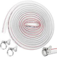 Merkloos Zuigslang, 5 meter, 19 mm diameter, transparant PVC met metalen klemmen, flexibele waterslang voor de tuin