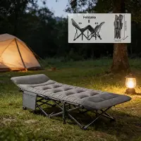 Merkloos Opvouwbaar campingbed met een hoog draagvermogen