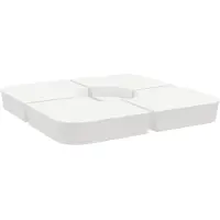 vidaXL 4-delige Set parasolvoeten voor kruisvoet parasol 100 kg PP