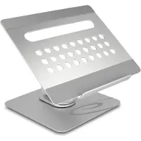 DeLOCK Tablet- en notebookstandaard met ingebouwd dockingstation 4K - HDMI / kaartlezer / hub / PD (USB-C), Docking station + USB-hub, Zilver