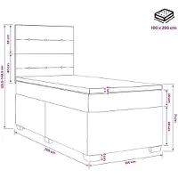 vidaXL Boxspringbed met matras, zwart, 100 x 200 cm, fluweel