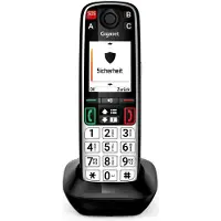 Gigaset EASY 500HX, analoge/DECT-telefoon, draadloze headset, luidsprekerfunctie, 200 contacten, nummerherkenning, zwart, zilver