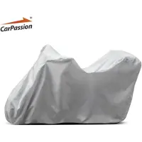 Carpassion Motorhoes - Beschermhoes - Waterdicht & Vorstbestendig - Maat M - Grijs - 225 x 104 x 123 cm