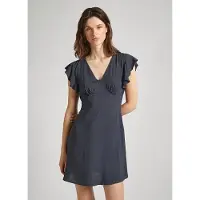 Pepe Jeans Dames Camila jurk zwart (XL), Casual, Grijs, Viscose, Korte mouwen PL953522