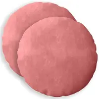vidaXL Kussensloop 2 st HEERLEN Roze Diam. 50 cm fluweel