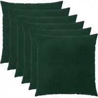 vidaXL Kussensloop 6 st HEERLEN Donkergroen 65 x 65 cm fluweel