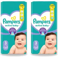 Pampers 2 x – Luiers – Active Baby Maat 3 – 54 Luiers - Voordeelverpakking - 2 stuks