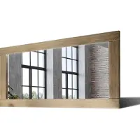 Artforma 190x90 Grote spiegel met eikenhouten frame voor aan de muur, model LDR224, Classic. Glad oppervlak