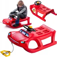 Kadax kunststof glijbaan met stuur en claxon, 91x45x37 cm, kinder glijbaan