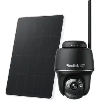 Reolink 4K 8MP WiFi-bewakingscamera voor buiten, met 5/2,4 GHz, batterij/zonnepaneel, kleurnachtzicht, detectie van personen, voertuigen en dieren, pan- en kantelfunctie, zwart