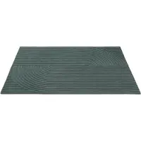 Muuto Relevo Rug Quattro vloerkleed van wol Donkergroen, 170x240 cm
