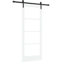 vidaXL Schuifdeur ORKDAL 83 x 202 cm Massief grenenhout en glas