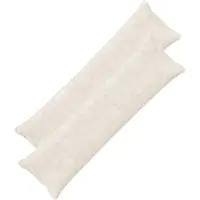 vidaXL Kussensloop 2 st HOUTEN Wit 40 x 145 cm Nep Konijnenbont