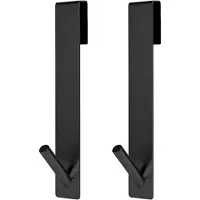 Merkloos RVS douchedeurhaakjes, verlengbaar tot 18 cm, 2 stuks, geschikt voor douchedeuren zonder frame
