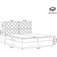 vidaXL Opbergbed met hoofdeinde met opslag Roze 180 x 200 cm Fluweel