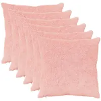vidaXL Kussensloop 6 st HEERLEN Roze 65 x 65 cm Nep Konijnenbont