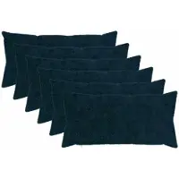 vidaXL Kussensloop 6 st HEERLEN Marineblauw 40 x 80 cm