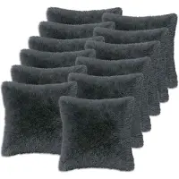 vidaXL Kussensloop 12 st HEERLEN Antracietkleurig 45 x 45 cm PV Fleece