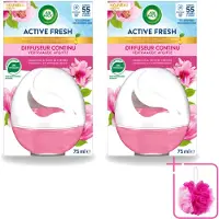 Air Wick 2 x – Luchtverfrisser – Deco Sphere Magnolia & Kersenbloesem – 75 ml - Bulkverpakking - Luchtverfrisser - Douchemop - Geur