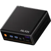 Peladn Mini-pc barebone met AMD Ryzen 5 5600H, 6 cores/12 threads, zonder RAM en SSD, tot 64 GB DDR4, M.2 NVMe + 2,5 inch SATA, 2,5G LAN, Wi-Fi 6