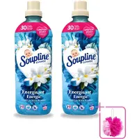 Soupline 2 x – Wasverzachter – Energie Jasmijn & Witte Bloemen – 950 ml - Bulkverpakking - Wasverzachter - Douchemop - Jasmijn