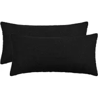 vidaXL Kussensloop 2 st HEERLEN Zwart 40 x 70 cm Bouclé