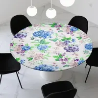 Merkloos Ronde tafelkleed, weerbestendig, 152 cm (60 inch), met elastische rand, geschikt voor buiten gebruik