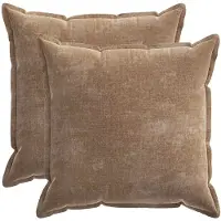 vidaXL Kussensloop 2 st HOUTEN Bruin 60 x 60 cm Chenille Stof