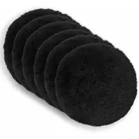 vidaXL Kussensloop 6 st HEERLEN Zwart Ø 60 cm PV Fleece