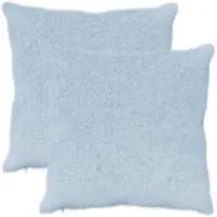 vidaXL Kussensloop 2 st HEERLEN Lichtblauw 70 x 70 cm Nep Konijnenbont