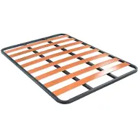 Dripio Lattenbodem, 90x190 cm, frame van staalbuis (30x30 mm), zonder poten, grijs