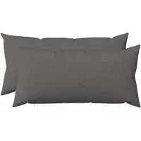 vidaXL Kussensloop 2 st HEERLEN Lichtgrijs 40 x 70 cm Stof