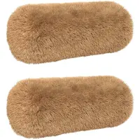 vidaXL Kussensloop 2 pcs HEERLEN Taupe Ø 15 x 40 cm PV Fleece