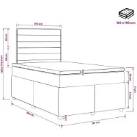 vidaXL Boxspringbed met matras Crèmekleurig 120 x 190 cm Stof