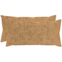 vidaXL Kussensloop 2 st HEERLEN Taupe 40 x 70 cm Nep Konijnenbont