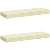 vidaXL 2-delige Bankkussens VUGHT 2 st 100% Polyester Crèmekleurig