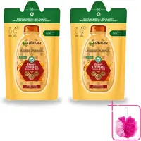 Garnier 2 x Loving Blends Honing Goud Shampoo, navulverpakking voor beschadigd haar, 250 ml - Voordelijn - 2 stuks