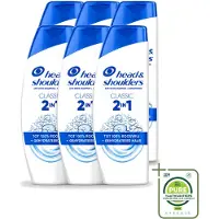 Head & shoulders 6 x – 2-in-1 – Classic – 625 ml - Grootverpakking - Vaatwasstrips - Anti-roos Shampoo - 2-in-1 Shampoo - Roosbestrijding - Haar Verzorging - Hoofdhuid Verzorging