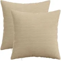 vidaXL Kussensloop 2 st HEERLEN Taupe 45 x 45 cm corduroy
