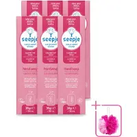 Seepje 6 x - Handzeep - Rijke Geur en Hydratatie - Lavendel met Tonka - Navulverpakking - 38 g - Bulkverpakking - Handzeep - Douchemop - Navulpoeder